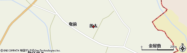 宮城県加美郡加美町下多田川善太周辺の地図
