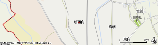 宮城県大崎市古川南沢（新西向）周辺の地図