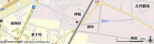 宮城県大崎市古川狐塚（押堀）周辺の地図