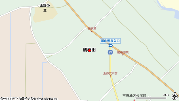 〒999-4337 山形県尾花沢市鶴巻田の地図
