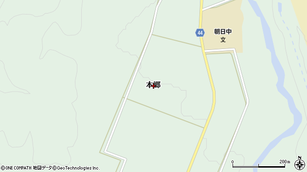 〒997-0412 山形県鶴岡市本郷の地図