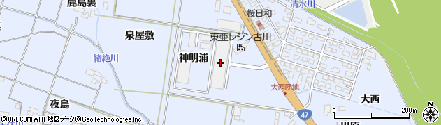 宮城県大崎市古川新田神明浦61周辺の地図