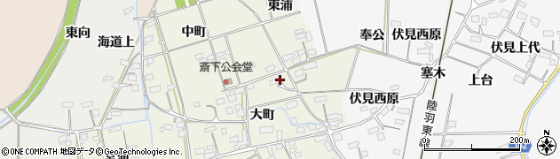 宮城県大崎市古川斎下大町周辺の地図