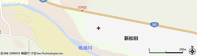 宮城県加美町（加美郡）新松田周辺の地図