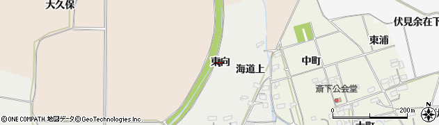 宮城県大崎市古川南沢（東向）周辺の地図