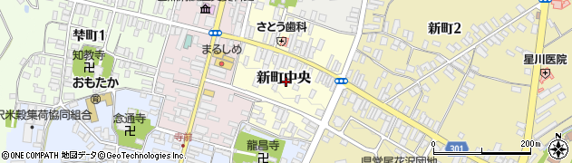 山形県尾花沢市新町中央2周辺の地図