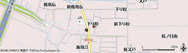宮城県大崎市古川桜ノ目下り松周辺の地図