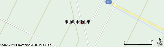 宮城県登米市米山町中津山平周辺の地図