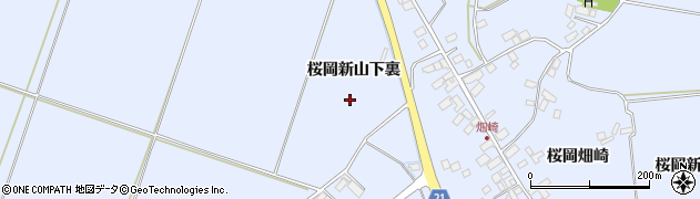 宮城県登米市米山町桜岡新山下裏周辺の地図
