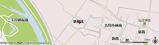 宮城県大崎市古川小林（新横枕）周辺の地図