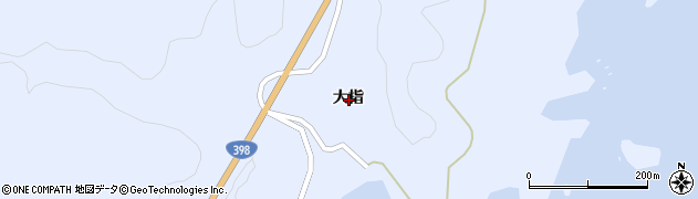 宮城県石巻市北上町十三浜大指周辺の地図