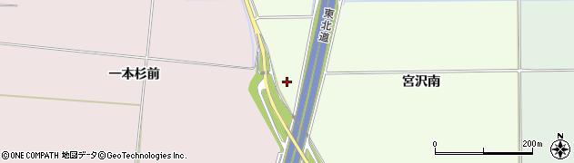 宮城県大崎市古川宮沢（新道下）周辺の地図