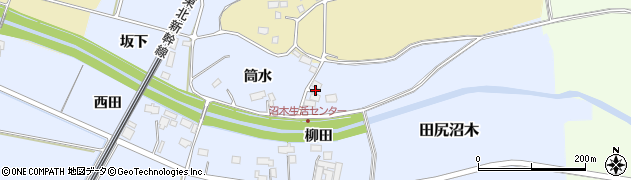宮城県大崎市田尻沼木（筒水）周辺の地図