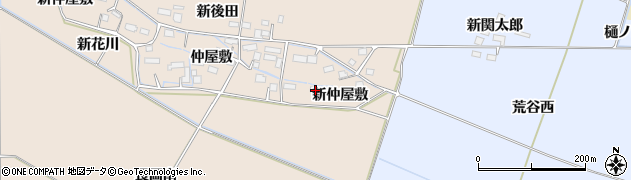 宮城県大崎市古川長岡新仲屋敷周辺の地図