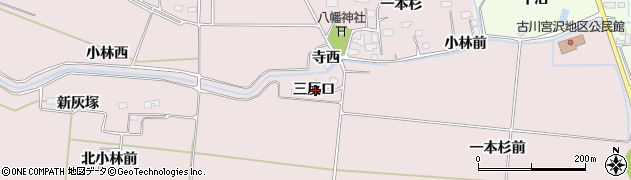 宮城県大崎市古川小林（三反口）周辺の地図