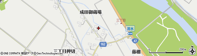 宮城県大崎市古川清水成田御蔵場周辺の地図
