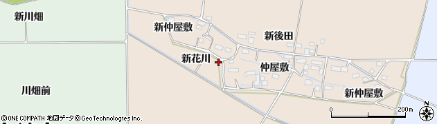 宮城県大崎市古川長岡（新花川）周辺の地図