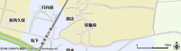 宮城県大崎市田尻諏訪峠（屋敷前）周辺の地図
