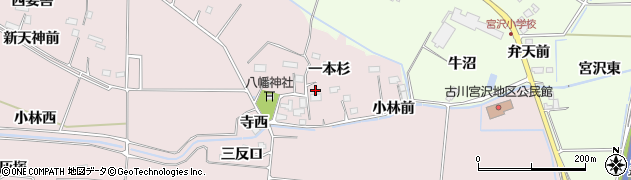 宮城県大崎市古川小林（一本杉）周辺の地図