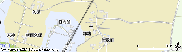 宮城県大崎市田尻諏訪峠（諏訪）周辺の地図
