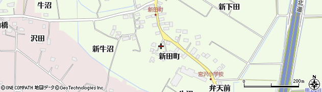 宮城県大崎市古川宮沢（新田町）周辺の地図