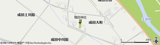 宮城県大崎市古川清水（成田諏訪浦）周辺の地図