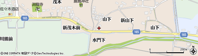 宮城県大崎市古川長岡山下周辺の地図