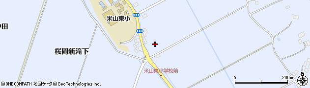 宮城県登米市米山町桜岡下待井周辺の地図