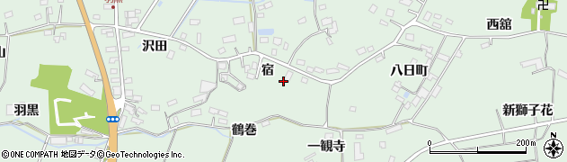 宮城県大崎市古川小野宿周辺の地図