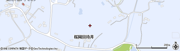 宮城県登米市米山町（桜岡貝待井）周辺の地図