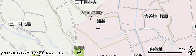宮城県大崎市古川小林（浦越）周辺の地図