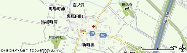 宮城県大崎市古川宮沢裏馬田町周辺の地図