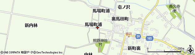 宮城県大崎市古川宮沢（馬場町浦）周辺の地図