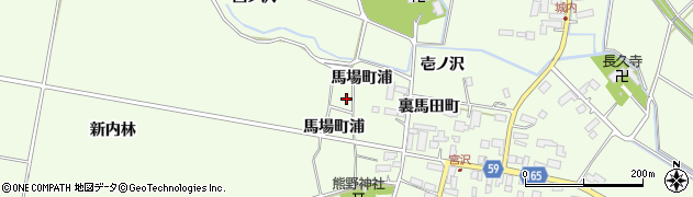 宮城県大崎市古川宮沢周辺の地図