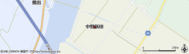山形県鶴岡市中野新田周辺の地図