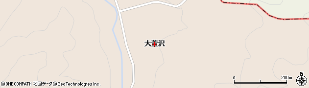 宮城県登米市津山町横山（大萱沢）周辺の地図