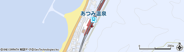 あつみ温泉駅周辺の地図