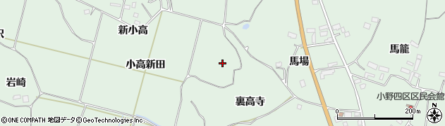 宮城県大崎市古川小野（新裏高寺）周辺の地図