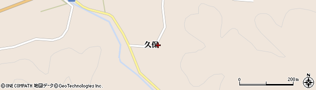 宮城県登米市津山町横山久保周辺の地図