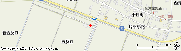 宮城県登米市米山町西野（五反口）周辺の地図