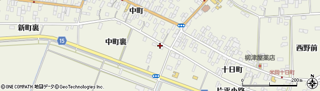 宮城県登米市米山町西野中町裏周辺の地図