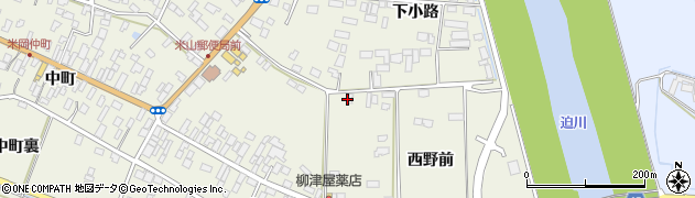 宮城県登米市米山町西野（西野前）周辺の地図