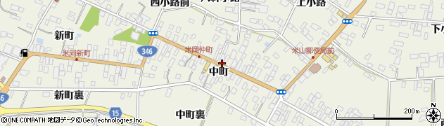 宮城県登米市米山町西野中町周辺の地図