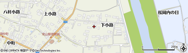 宮城県登米市米山町西野下小路周辺の地図
