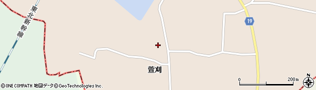 宮城県栗原市高清水萱刈6周辺の地図