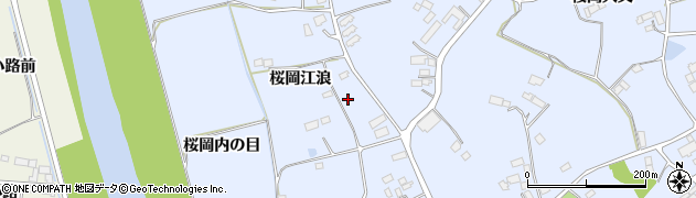 宮城県登米市米山町桜岡江浪23周辺の地図