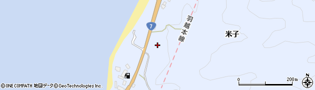 山形県鶴岡市温海（米子）周辺の地図