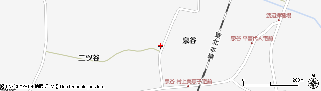 宮城県栗原市瀬峰泉谷105周辺の地図
