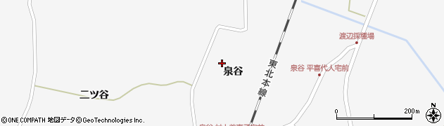 宮城県栗原市瀬峰泉谷114周辺の地図