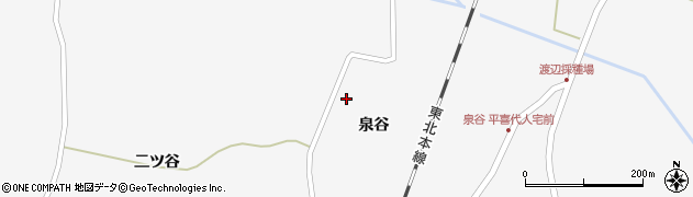 宮城県栗原市瀬峰泉谷115周辺の地図